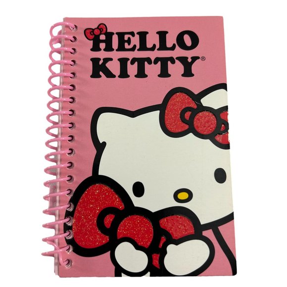 Vintage 1976 Hello Kitty Sanrio Notepad Pink Mini Notepad Spiral 5.5" X 3.5" - Picture 1 of 6